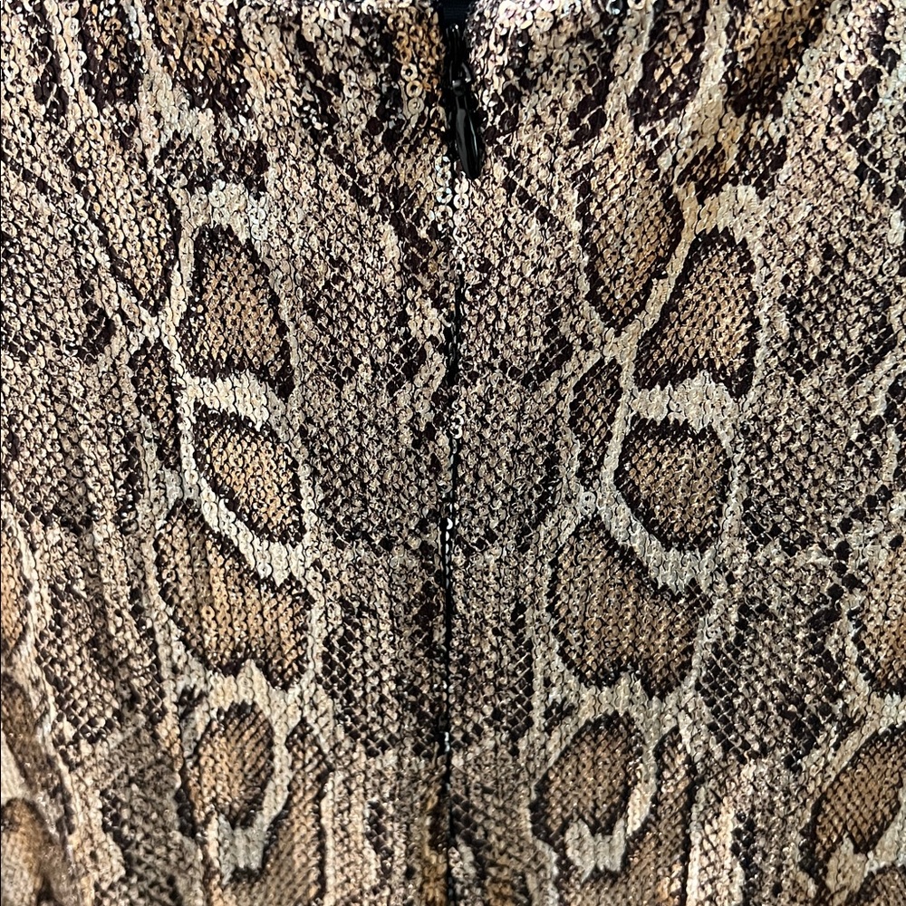 NWT $495 L'AGENCE Auden Snake Print Sequin Mini Dress Size XS - Picture 7 of 8